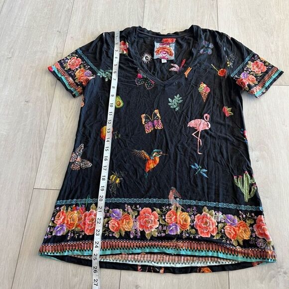 Johnny Was Zooey Favorite Border V Neck Teesize S - Picture 2 of 7